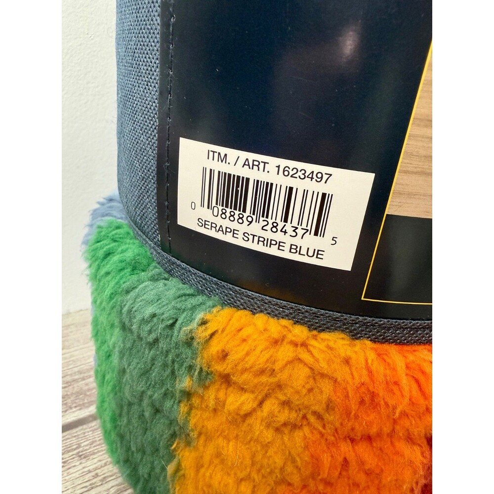 SOLD***NWT Pendleton Serape Stripe Blue Blanket Plush Manta Twin 66” x 92” - Picture 10 of 12